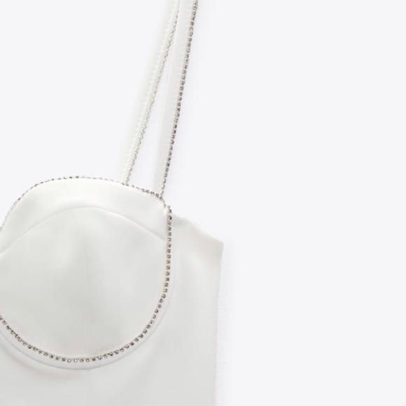 ZARA RHINESTONE CORSET BODYSUIT - Picture 7 of 8